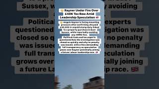 😳 Rayner Under Fire Over £40K Tax Row Amid Leadership Speculation 🇬🇧