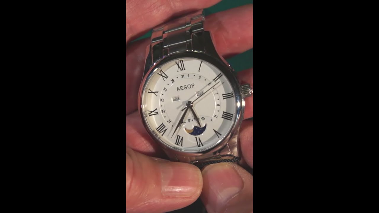 AESOP quartz watch with true moon phase (link in the description)