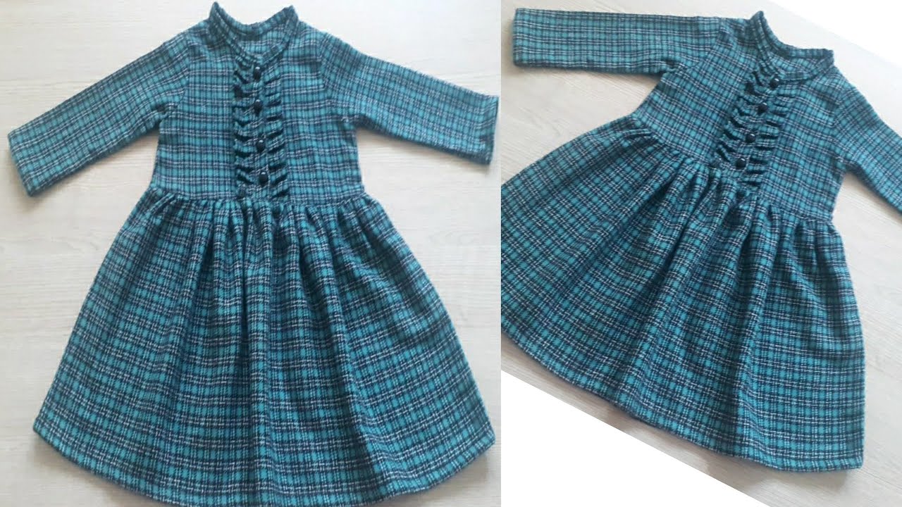 طريقة خياطة وتفصيل فستان طفلة| how to make a flower girl dress for a 2 year old baby girl