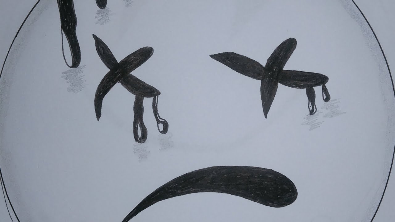 How to draw a sad emoji 😔#viralvideo #art 