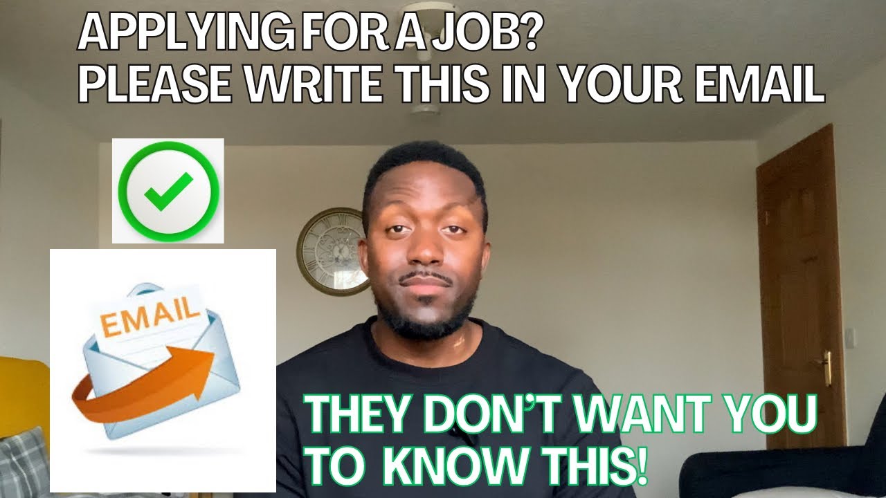 What To Write In Your EMAIL When Applying For A Job - YouTube