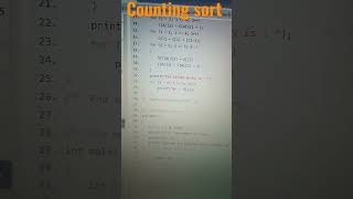C program for counting sort #cprogramming #coding #hackerrank #datastructures