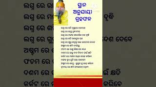ସ୍ଥାନ ଅନୁଯାୟୀ ଗ୍ରହଫଳ || General Knowledge #shorts #youtube #odia