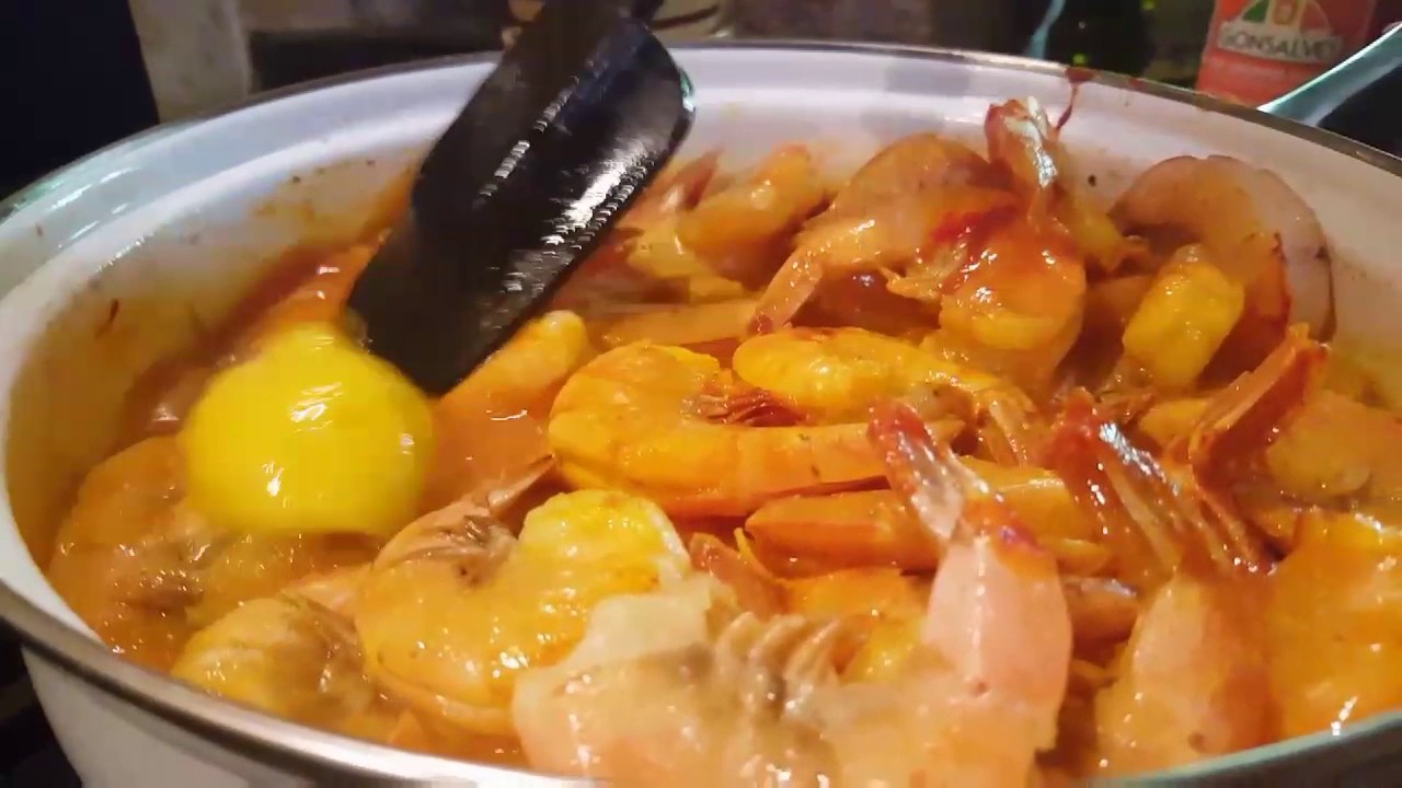 Portuguese Shrimp with Garlic Sauce and Creamy Spinach YouTube