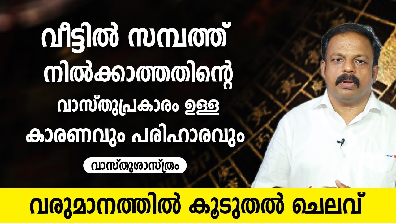 വീട്ടിൽ സമ്പത്ത് നിൽക്കാത്തതിന്റെ വാസ്തുപ്രകാരം ഉള്ള കാരണവും പരിഹാരവും  | വാസ്തു | Vastu | Feng Shui