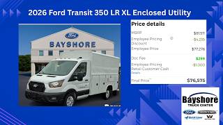 2026 Ford Transit 350 LR XL Enclosed Utility