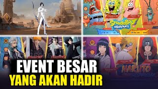 UPDATE BOCORAN EVENT BESAR MOBILE LEGENDS YANG AKAN DATANG 2025 - MLBB X SPONGEBOB, MLBB X BLEACH