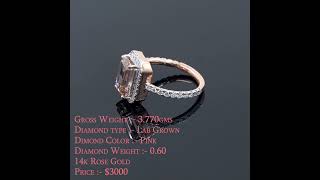 Vintage Rose: Pink Diamond Ring in Rose Gold for Classic Charm screenshot 4