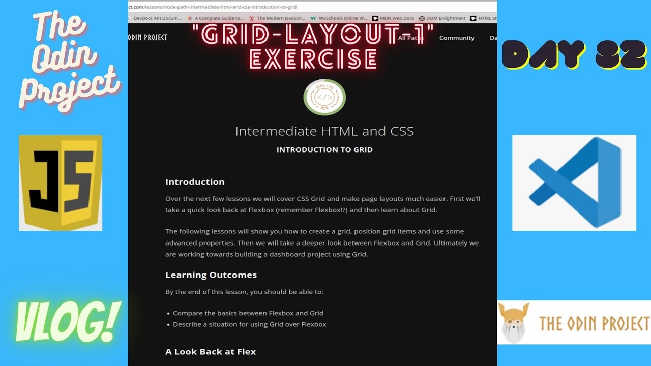 The Odin Project VLOG | Day 82 CODING For BEGINNERS | Intermediate HTML ...