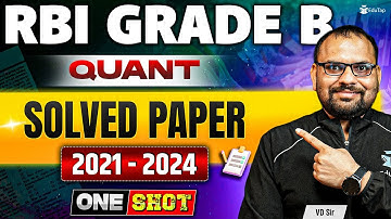 RBI Grade B Previous Year Paper for Quant | RBI Officer Phase 1 Previous Question | RBI Prelims PYQ