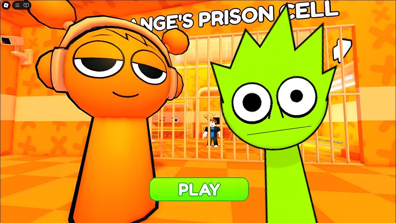 Lime Splanki Can Escape Orange Sprunki’s Prison run full Gameplay 
