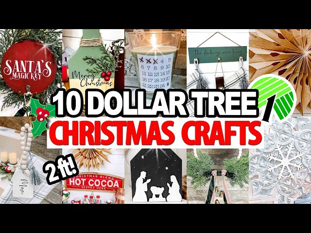 10 BEST* Christmas Crafts made in only 5 MINUTES! Dollar Tree DIYs 2023 