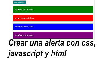Crear una alerta con CSS, JavaScript y HTML