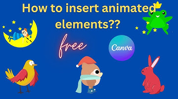 How to search and  insert free animated element in canva / canva animation