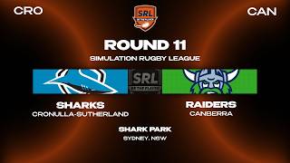Cronulla-Sutherland Sharks v Canberra Raiders | Season 2,  Round 11 | SRL 2.0