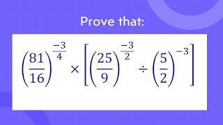 Simplify: (81/16)^((−3)/4)×[(25/9)^((−3)/2)÷(5/2)^(−3)] Class-09 Number System