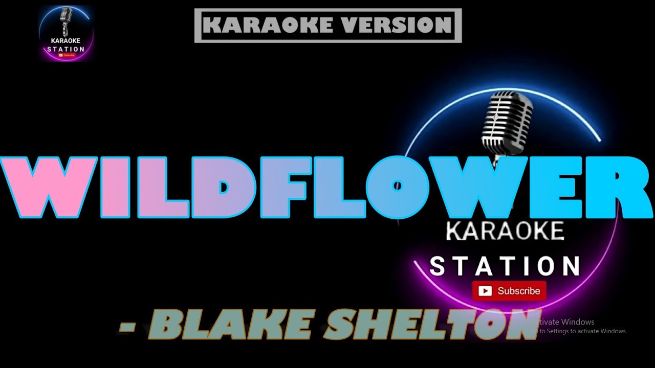 Wildflower BLAKE SHELTON (Karaoke) YouTube