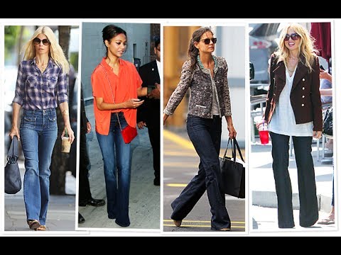 Celebrities in flared jeans in 2017 - YouTube