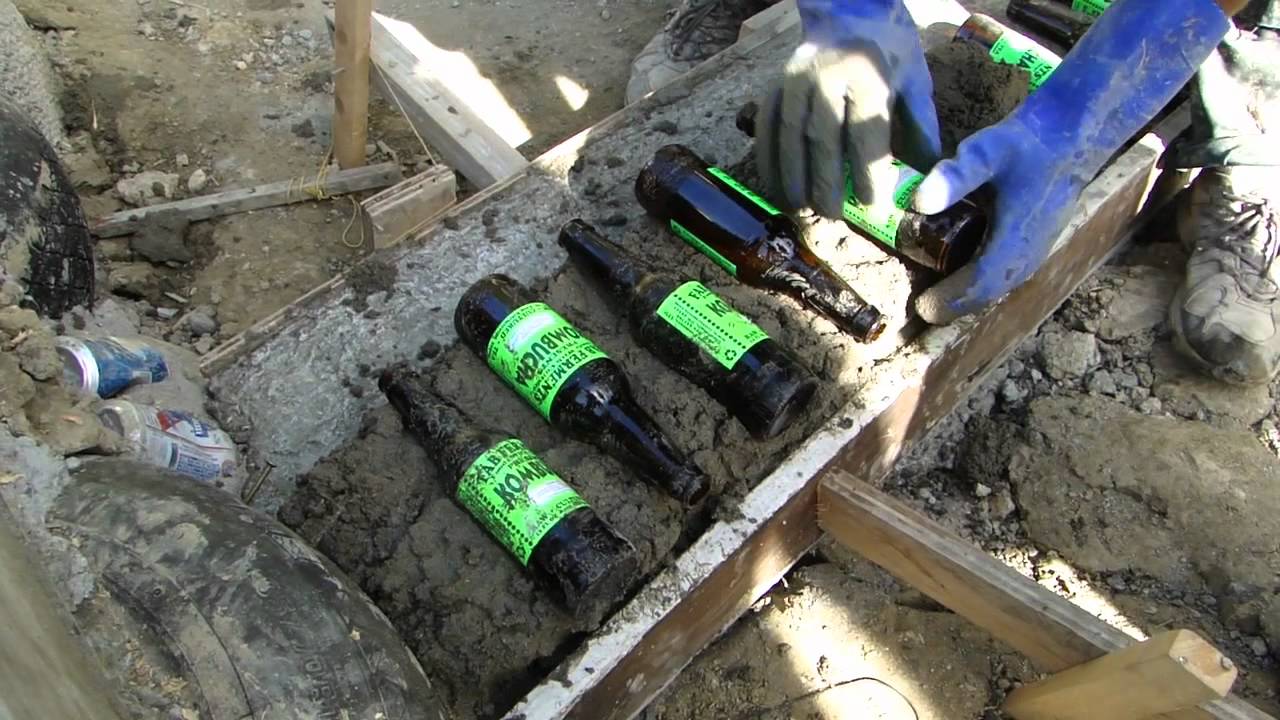 How to Build a Bottle Wall - YouTube