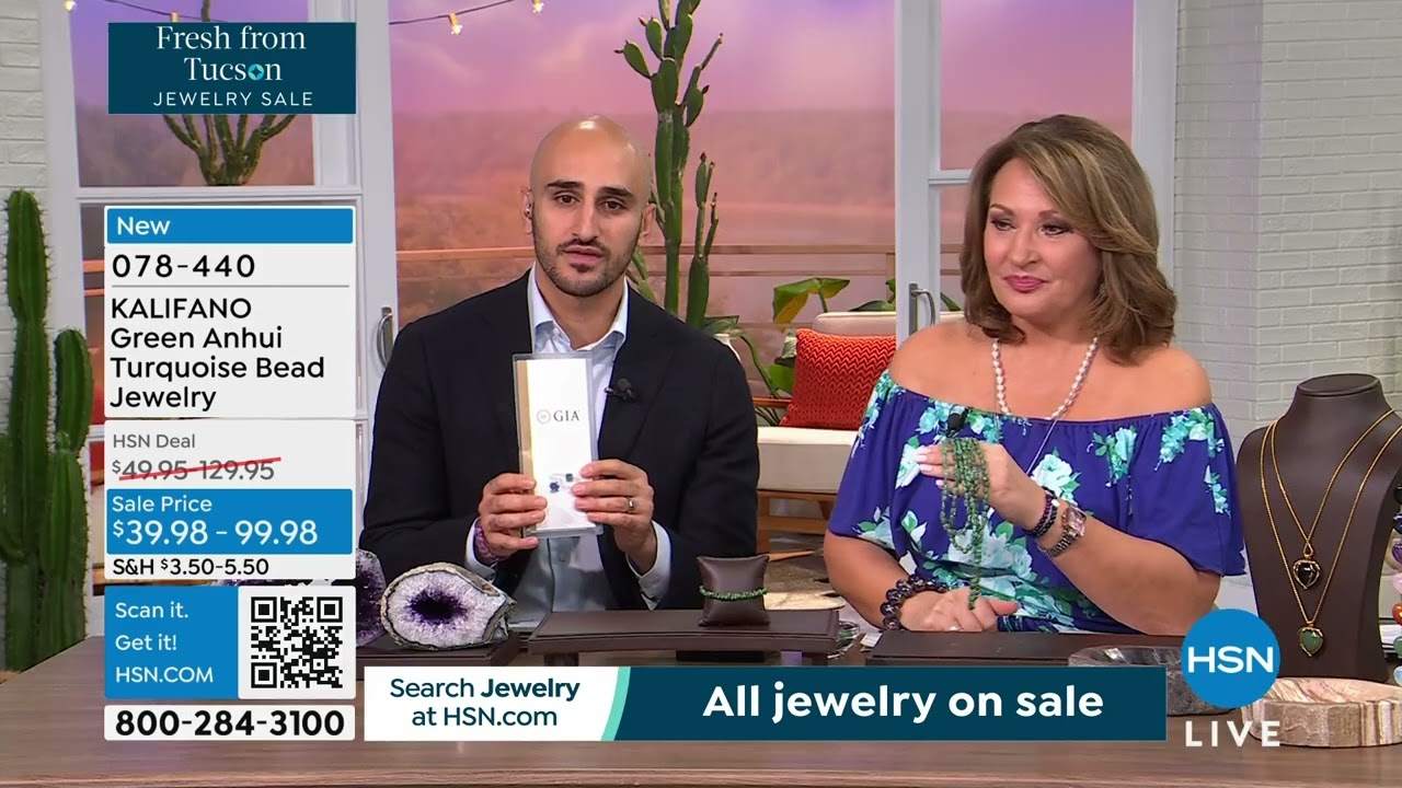 KALIFANO Green Anhui Turquoise Bead 36" Necklace