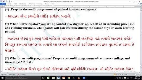 VNSGU  :  T. Y. B. Com  Semester  6  Auditing   IMP  Questions