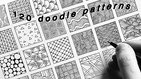 120 Easy Doodle Patterns / Zentangle Art / Doodling