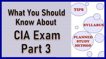 CIA Exam Part 3 // Syllabus, Tips, & More! // Passing Part 3