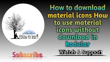How to download material icons & use material icons without download in kodular tamil 2021