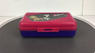 Vtg 1997 Spacemaker Plastic Pencil Box Case Looney Tunes Tweety Sylvester School