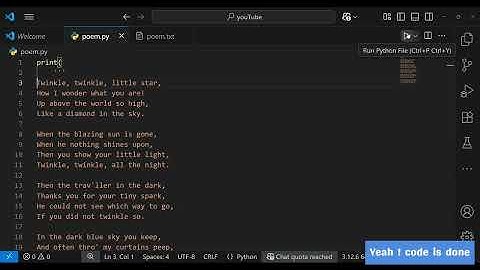 Python for Beginners | Print Twinkle Twinkle Poem | Fun Coding with Kids