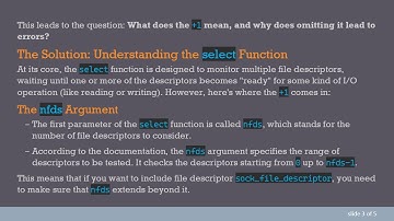Understanding the + 1 in Socket File Descriptor for the select Function in Linux