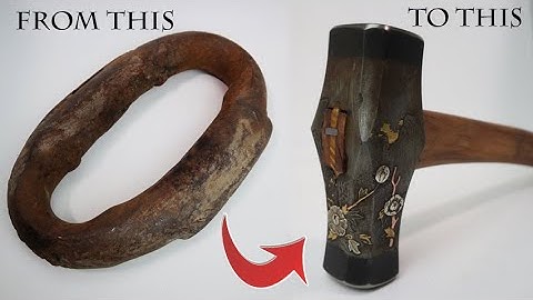 Engraved Hammer from [100yr old] Anchor Chain