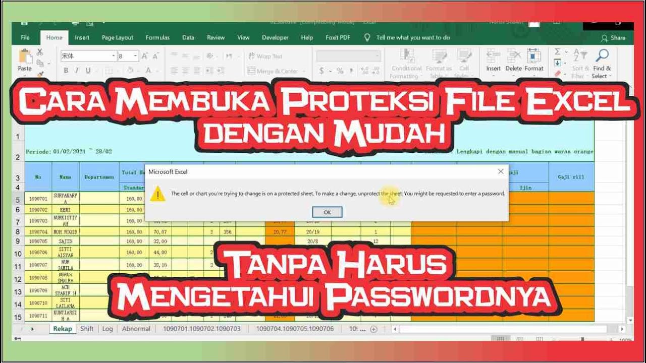 Cara membuka unprotect excel dengan mudah tanpa password youtube