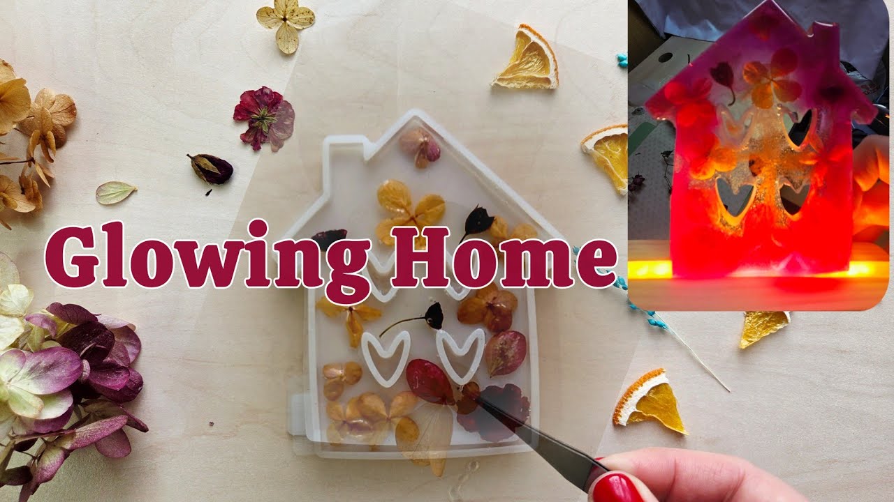 Making a Glowing Resin Lamp – Citrus or Flowers? #resinart #diy 