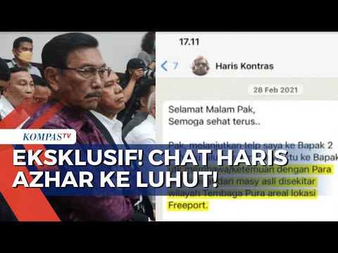 Eksklusif! Luhut Tunjukkan Isi Chat Haris Azhar Soal Saham Ketua Adat