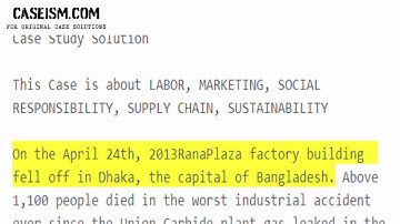 Rana Plaza (C): Primark and Victim Compensation  Case Study Help - Caseism.com