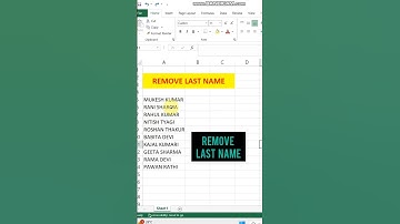 Remove last name | excel tips & tricks #excel #shorts #tricks