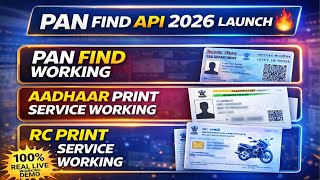 Aadhaar Print PAN Find Service API Portal Demo  | Aadhaar Print PAN Find New Working API Portal 2026
