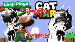 (🇺🇲/🇷🇺)Luigi plays cat mario - Animkitale reaction (remake)
