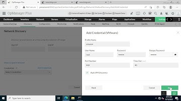 how to Configure Network Discovery with VMware ESXi in OpManager Plus
