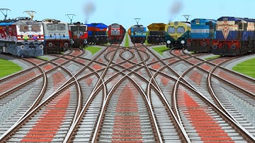 💲10 Higher Graphics Trains Crossing At Indian Bumpy Railroad Crossing Tracks-Trains Crossing 