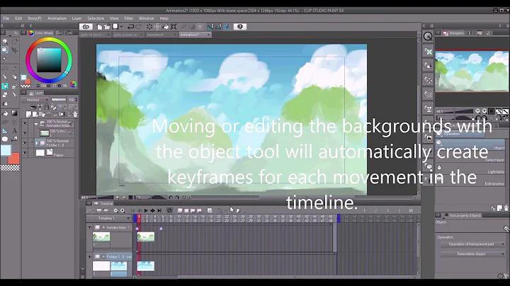 【CLIP STUDIO PAINT】How to make a moving background tutorial
