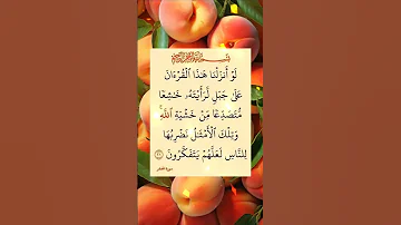 لو انزلنا هذا القران على جبل لرأيته خاشعا متصدعا من خشية الله Dua دعاء Quran 