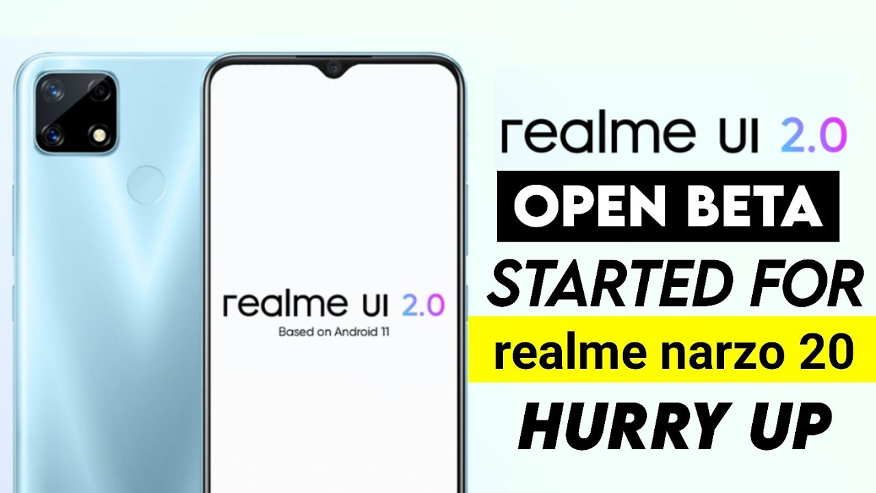 Realme UI 2.0 Open Beta for realme narzo 20 | Realme narzo 20 realme UI 2.0 update | Android 11
