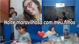 Noite do cinema com as crianças/jogamos vídeo game/mantendo a rotina com o Dan na leitura 💕 screenshot 1