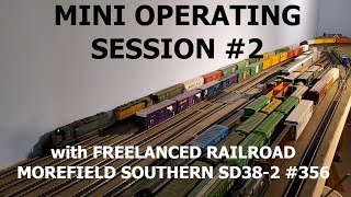 Mini Operating Session #2 Morefield Southern Railway SD38-2 and HO Scale plastic coupler RANT!