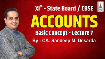 1th Accounts: Basic Concepts: Lecture- For State Board/ CBSE by  CA Sandeep Desarda