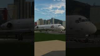 MD-82 Approch and landing at Kai Tak #aviation #xplane12#md82 #swiss001landings #kaitak  #aviation