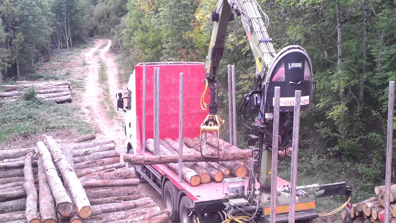 Chargement de bois sur l'AUBRAC