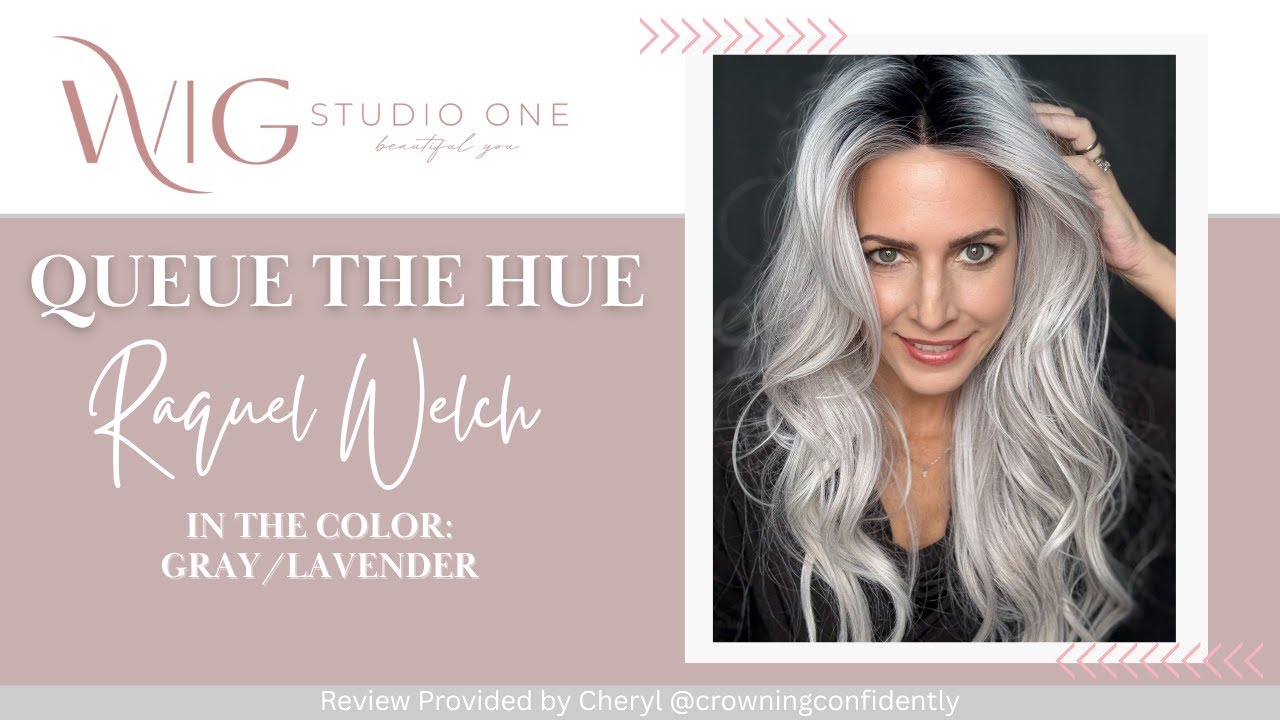 Lavender Hair Don't Care | Queue the Hue by Raquel Welch in Gray Lavender | Wig Studio 1